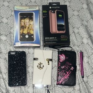 5 Phone case Bundle for 6,7,8s & plus phones brand new